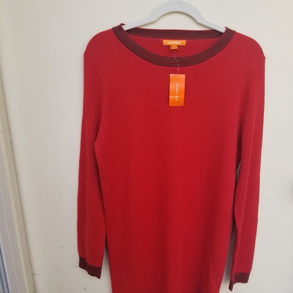 Red dress Joe's Fresh Sweater Red with Scoop Neck - Picture 6 of 11